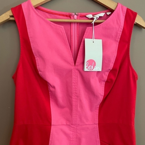 NWT Boden Helena Chino Dress Bright Colorblock 4P - Picture 5 of 13